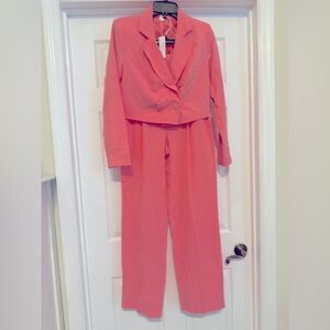 New Summer Pant Suit Coral/Salmon